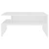 Coffee Table White 90x60x42.5 cm Chipboard