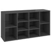 Shoe Bench High Gloss Grey 103x30x54.5 cm Chipboard