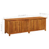 Garden Storage Box 175x50x58 cm Solid Acacia Wood