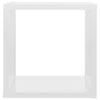 Wall Cube Shelves 6 pcs High Gloss White 26x15x26 cm