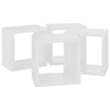 Wall Cube Shelves 4 pcs White 22x15x22 cm