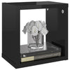 Wall Cube Shelves 4 pcs High Gloss Black 22x15x22 cm