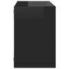Wall Cube Shelves 4 pcs High Gloss Black 22x15x22 cm