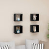 alt="Wall Cube Shelves 4 pcs High Gloss Black 22x15x22 cm"