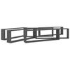 Wall Cube Shelves 6 pcs Grey 100x15x30 cm Chipboard