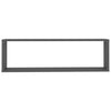 Wall Cube Shelves 6 pcs Grey 100x15x30 cm Chipboard