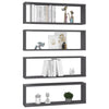 Wall Cube Shelves 4 pcs Grey 80x15x26.5 cm Chipboard