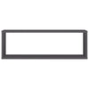 Wall Cube Shelves 4 pcs Grey 80x15x26.5 cm Chipboard