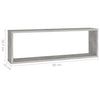 Wall Cube Shelves 6 pcs Concrete Grey 80x15x26.5 cm Chipboard