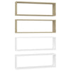Wall Cube Shelves 4 pcs White&Sonoma Oak 80x15x26.5cm Chipboard