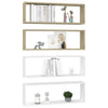 Wall Cube Shelves 4 pcs White&Sonoma Oak 80x15x26.5cm Chipboard