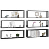 Wall Cube Shelves 6 pcs High Gloss Black 80x15x26.5 cm Chipboard