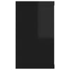 Wall Cube Shelves 6 pcs High Gloss Black 80x15x26.5 cm Chipboard