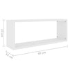 Wall Cube Shelves 4 pcs White 60x15x23 cm Chipboard
