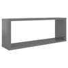 Wall Cube Shelves 6 pcs High Gloss Grey 60x15x23 cm Chipboard