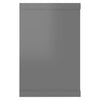 Wall Cube Shelves 6 pcs High Gloss Grey 60x15x23 cm Chipboard