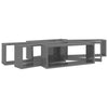 Wall Cube Shelves 6 pcs High Gloss Grey 60x15x23 cm Chipboard