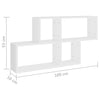 Wall Shelf White 100x18x53 cm Chipboard