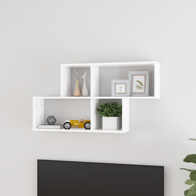 alt="Wall Shelf White 100x18x53 cm Chipboard"