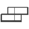 Wall Shelf Grey 100x18x53 cm Chipboard