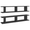 Wall Shelves 2 pcs Grey 105x18x20 cm Chipboard