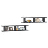 Wall Shelves 2 pcs Grey 105x18x20 cm Chipboard