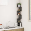 Wall Corner Shelf Grey 20x20x127.5 cm Chipboard