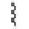 Wall Corner Shelf Grey 20x20x127.5 cm Chipboard