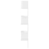 Wall Corner Shelf High Gloss White 20x20x127.5 cm Chipboard