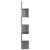 Wall Corner Shelf High Gloss Grey 20x20x127.5 cm Chipboard