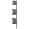 Wall Corner Shelf High Gloss Grey 20x20x127.5 cm Chipboard