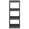 Book Cabinet/Room Divider Grey 40x30x103.5 cm Solid Pinewood