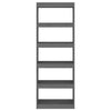 Book Cabinet/Room Divider Grey 60x30x167.5 cm Solid Wood Pine