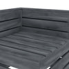 Garden 2-Seater Pallet Sofa Solid Pinewood Grey
