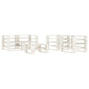 alt="5 Piece Garden Pallet Lounge Set Solid Pinewood White""