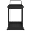 Bar Cart Black 100x45x83 cm Poly Rattan