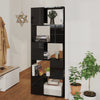 alt="Book Cabinet Room Divider High Gloss Black 60x24x155 cm"