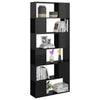 Book Cabinet Room Divider High Gloss Black 80x24x186 cm Chipboard