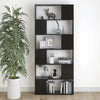 Book Cabinet Room Divider High Gloss Black 80x24x186 cm Chipboard