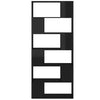 Book Cabinet Room Divider High Gloss Black 80x24x186 cm Chipboard