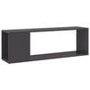 TV Cabinet High Gloss Grey 100x24x32 cm Engineered Wood