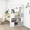 alt="Book Cabinet Room Divider White 100x24x155 cm Chipboard"