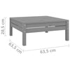 3 Piece Garden Lounge Set Solid Pinewood Grey