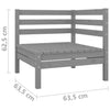 3 Piece Garden Lounge Set Solid Pinewood Grey