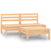 alt="3 Piece Garden Lounge Set Solid Pinewood"