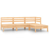 alt="4 Piece Garden Lounge Set Solid Pinewood"