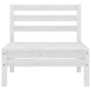 4 Piece Garden Lounge Set Solid Pinewood White