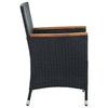 Garden Dining Chairs 4 pcs Poly Rattan Black
