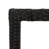 Garden Table 150x90x75 cm Tempered Glass and Poly Rattan Black