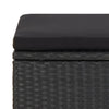 Garden Stools 4 pcs with Cushions Poly Rattan Black